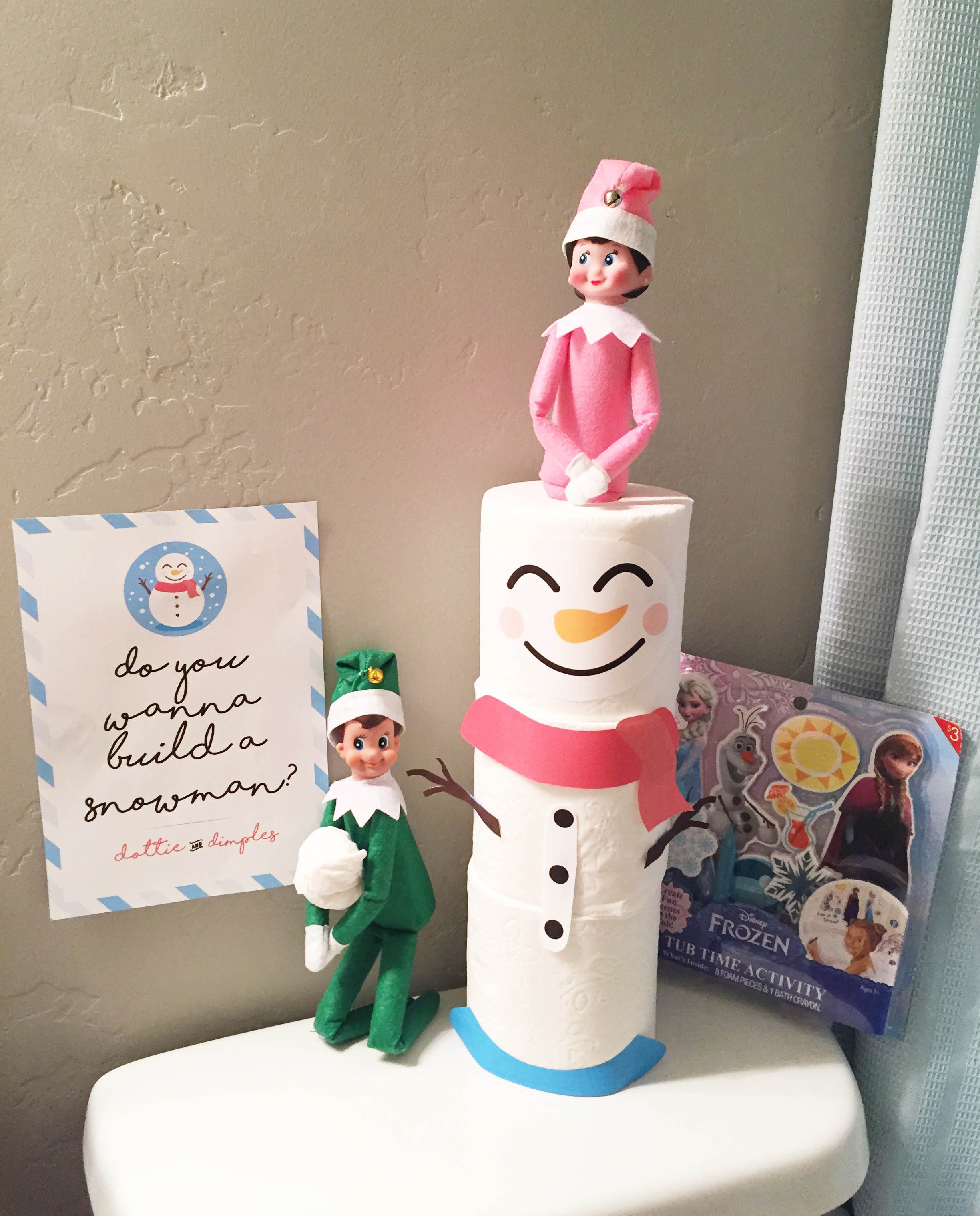 Elf on the Shelf Free Snowman Printable - Smudgey